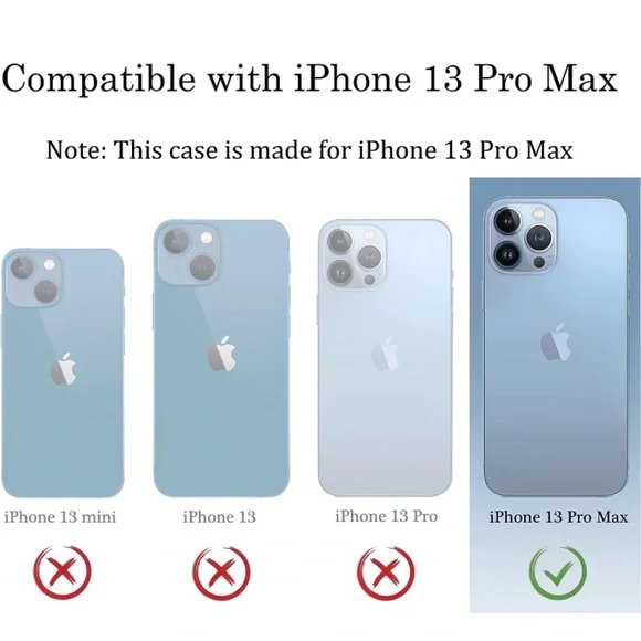 New KENHONER Case for iPhone 13 Pro Max Wallet Case, - Picture 4 of 7